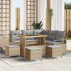 vidaXL Ensemble de canap&eacute; de jardin 9 pcs Beige et Gris clair