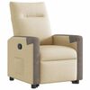vidaXL Fauteuil inclinable Cr&egrave;me Tissu