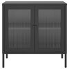 vidaXL Buffet noir 70x35x70 cm verre et acier