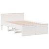 vidaXL Cadre de lit sans matelas avec tête de lit blanc 135x190 cm pin