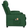 vidaXL Fauteuil &eacute;lectrique de massage Vert fonc&eacute; Tissu