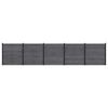 vidaXL Ensemble de Cl&ocirc;ture 5 pc 872 x 186 cm WPC et Aluminium Gris