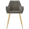 vidaXL Chaises &agrave; manger lot de 6 gris fonc&eacute; velours
