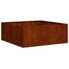 vidaXL Jardini&egrave;re rouill&eacute; 80x80x30 cm acier inoxydable