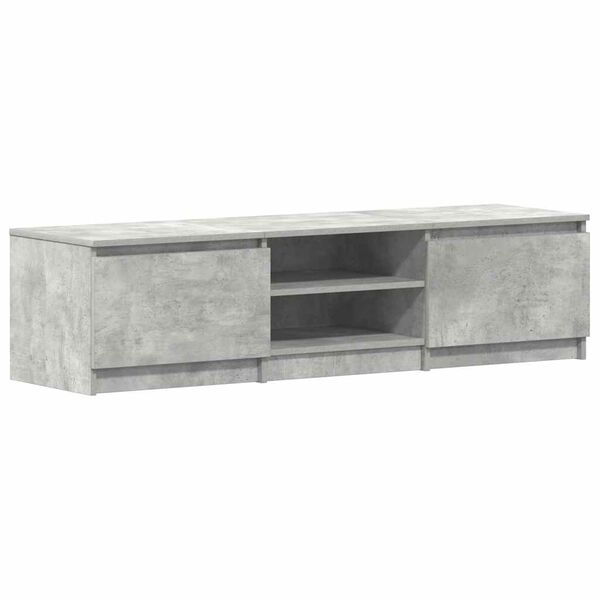 vidaXL Meuble TV Gris béton 140x40x35,5 cm Bois d'ingénierie
