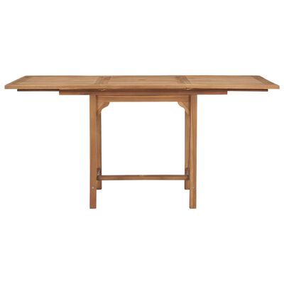 vidaXL Table extensible de jardin (110-160)x80x75 cm Teck solide