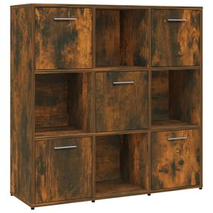 vidaXL Biblioth&egrave;que Ch&ecirc;ne fum&eacute; 90x30x90 cm Bois d'ing&eacute;nierie