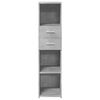 vidaXL Buffet haut gris b&eacute;ton 30x42,5x124 cm bois d'ing&eacute;nierie