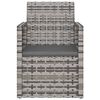 vidaXL Mobilier d'ext&eacute;rieur 3 pcs avec coussins R&eacute;sine tress&eacute;e Gris