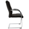 vidaXL Chaise de bureau cantilever Noir Similicuir