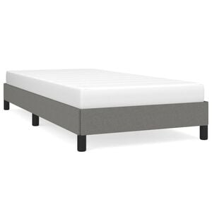 vidaXL Cadre de lit sans matelas gris fonc&eacute; 90x200 cm tissu