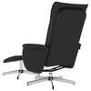 vidaXL Fauteuil inclinable de massage avec repose-pied noir similicuir