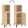 vidaXL Armoire salle de bain ch&ecirc;ne sonoma 30x30x100 cm