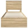 vidaXL Cadre de lit Ch&ecirc;ne Sonoma 90 x 190 cm Bois de pin massif