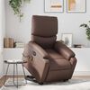 vidaXL Fauteuil inclinable de massage &eacute;lectrique marron similicuir