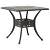 vidaXL Table de jardin bronze 80x80x75 cm aluminium coul&eacute;