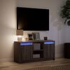 vidaXL Meuble TV avec LED chêne marron 100x34x50 cm bois d'ingénierie