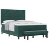 vidaXL Lit &agrave; ressorts avec t&ecirc;te de lit Vert fonc&eacute; 200 x 140 cm Velours