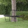 vidaXL Banc demi-circulaire tour d'arbre Ø159 cm Noir Acier