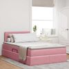 vidaXL Lit de Rangement avec matelas Rose 120 x 200 cm Velours
