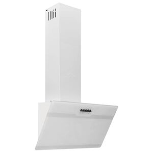 vidaXL Hotte murale 60 cm Acier et verre tremp&eacute; Blanc