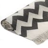 vidaXL Tapis Kilim Coton 160 x 230 cm avec motif noir/blanc