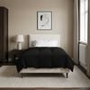 vidaXL Duvet d'&eacute;t&eacute; simple Matelass&eacute; Noir 135 x 200 cm Microfibre