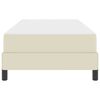 vidaXL Cadre de lit avec matelas Cr&egrave;me 80 x 200 cm tissu