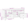 vidaXL Meuble TV noir 100x33x46 cm bois massif de manguier