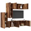vidaXL Unit&eacute; murale de TV 5 pcs Bois Ancien Bois d'ing&eacute;nierie