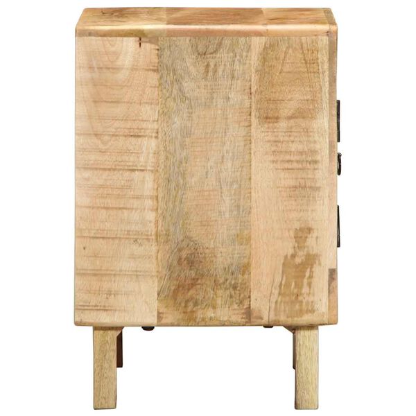 vidaXL Table de chevet 2 pcs 40x32x46 cm bois massif de manguier brut
