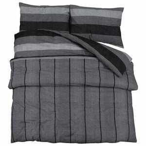 vidaXL Ensemble de housse de couette gris fonc&eacute; 135x200 cm Coton
