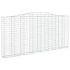vidaXL Panier de gabions arqu&eacute; 400x30x180/200 cm Fer galvanis&eacute;