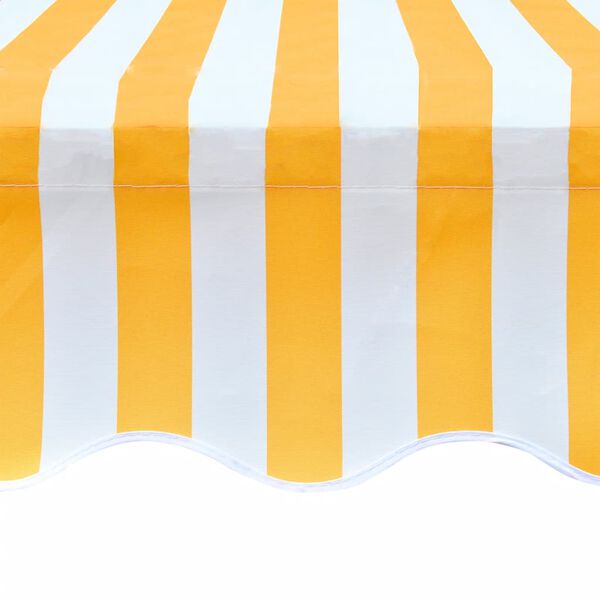 vidaXL Toile d'auvent Orange et blanc 3,5x2,5 m