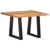 vidaXL Table basse avec bord naturel 60x60x40 cm Bois d'acacia massif