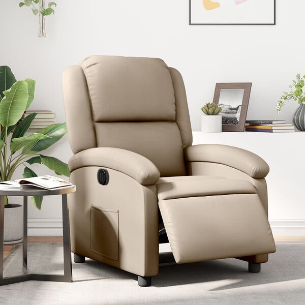 vidaXL Fauteuil inclinable &eacute;lectrique Cappuccino Similicuir