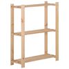 vidaXL &Eacute;tag&egrave;re de stockage 3 niveaux 60x28,5x90 cm Bois de pin massif