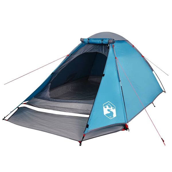 vidaXL Tente de camping à dôme 4 personnes bleu imperméable