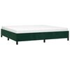 vidaXL Cadre de lit sans matelas vert fonc&eacute; 200x200 cm velours