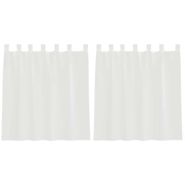 vidaXL Rideaux en voile avec boucles 2 pcs blanc 140x140 cm