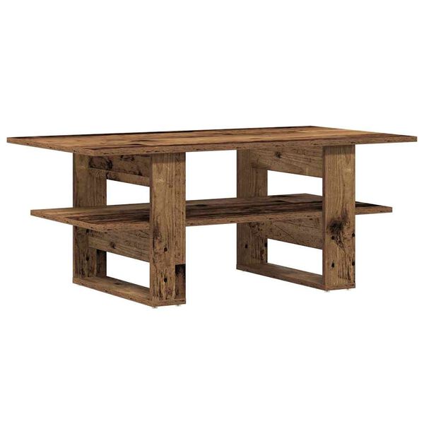 vidaXL Table basse vieux bois 102x55x42 cm bois d'ing&eacute;nierie