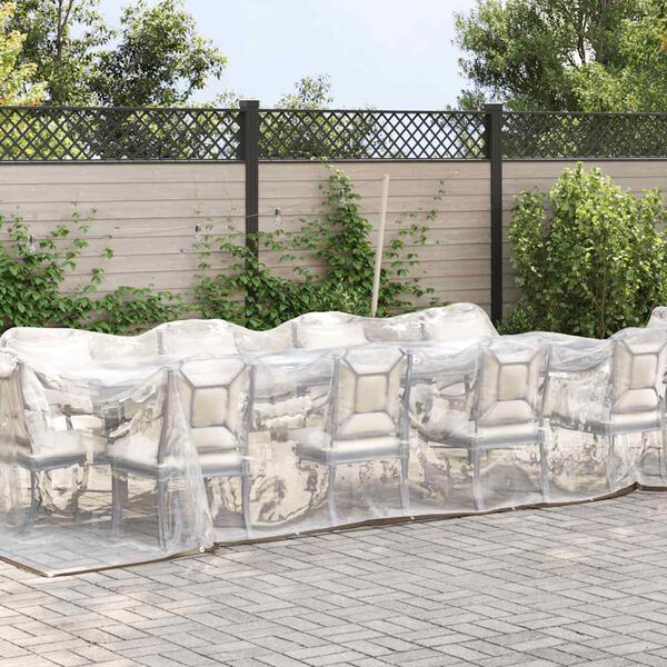 vidaXL Bâche transparente avec œillets 3x8 m polyéthylène