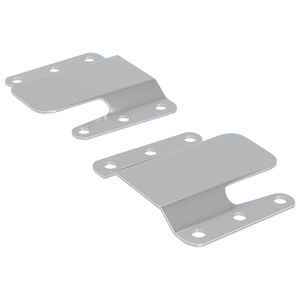 vidaXL Support de montage encastr&eacute; 2 pcs Argent&eacute; 75 x 66 x 1,4 mm