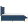 vidaXL Lit &agrave; ressorts avec matelas Bleu 200 x 200 cm tissu