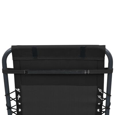 vidaXL Appui-tête de chaise longue Noir 40x7,5x15 cm Textilène