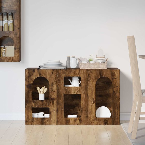 vidaXL Buffet Ch&ecirc;ne fum&eacute; 100 x 35 x 59 cm Bois d'ing&eacute;nierie