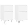 vidaXL Buffets 2 pcs blanc 40x35x70 cm bois d&rsquo;ing&eacute;nierie