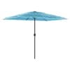 vidaXL Parasol de jardin avec m&acirc;t en acier bleu 300x200x250 cm