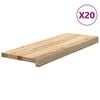 vidaXL Marches d'escalier 20pcs non trait&eacute; 70x30x2cm bois ch&ecirc;ne massif