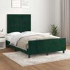 vidaXL Cadre de lit sans matelas vert fonc&eacute; 120x190 cm velours